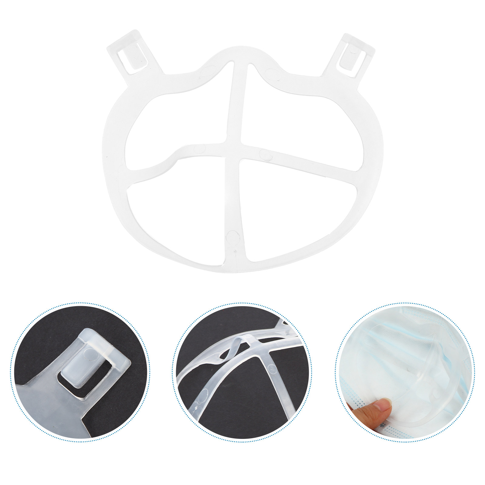 10Pcs Lightweight Odorless Mas - огляд і ціна Silicone Mask Bracket