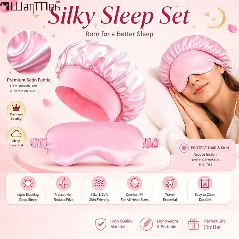  Satin Bonnet Sleep Eye Mask  - огляд і ціна Mask Lanyard Adjustable
